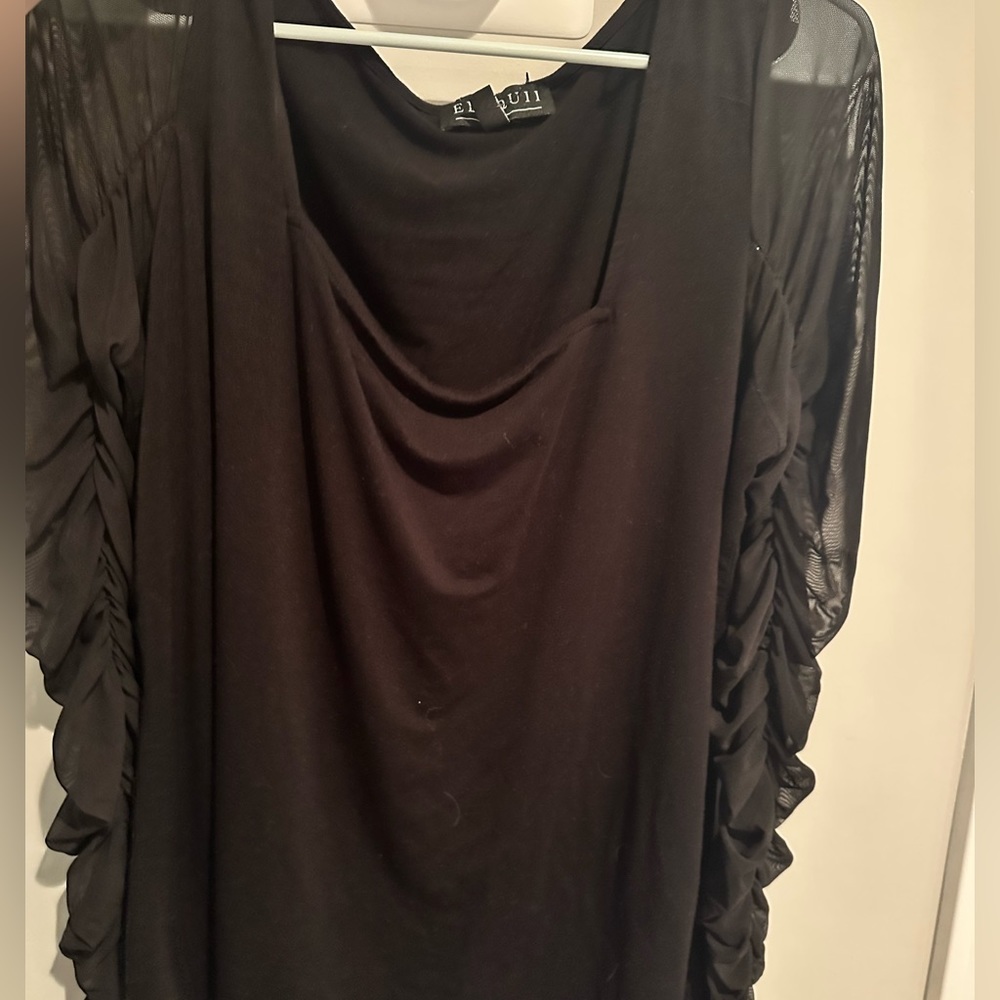 Eloquii mesh sleeve top